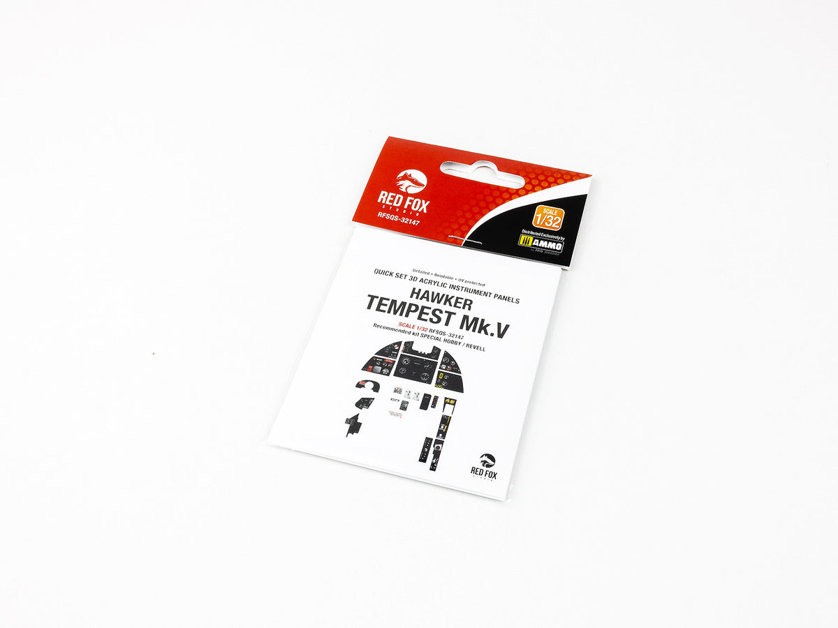 Hawker Tempest Mk.V 3D Acrylic Instrument Panel (designed to be used with Revell and Special Hobby kits)