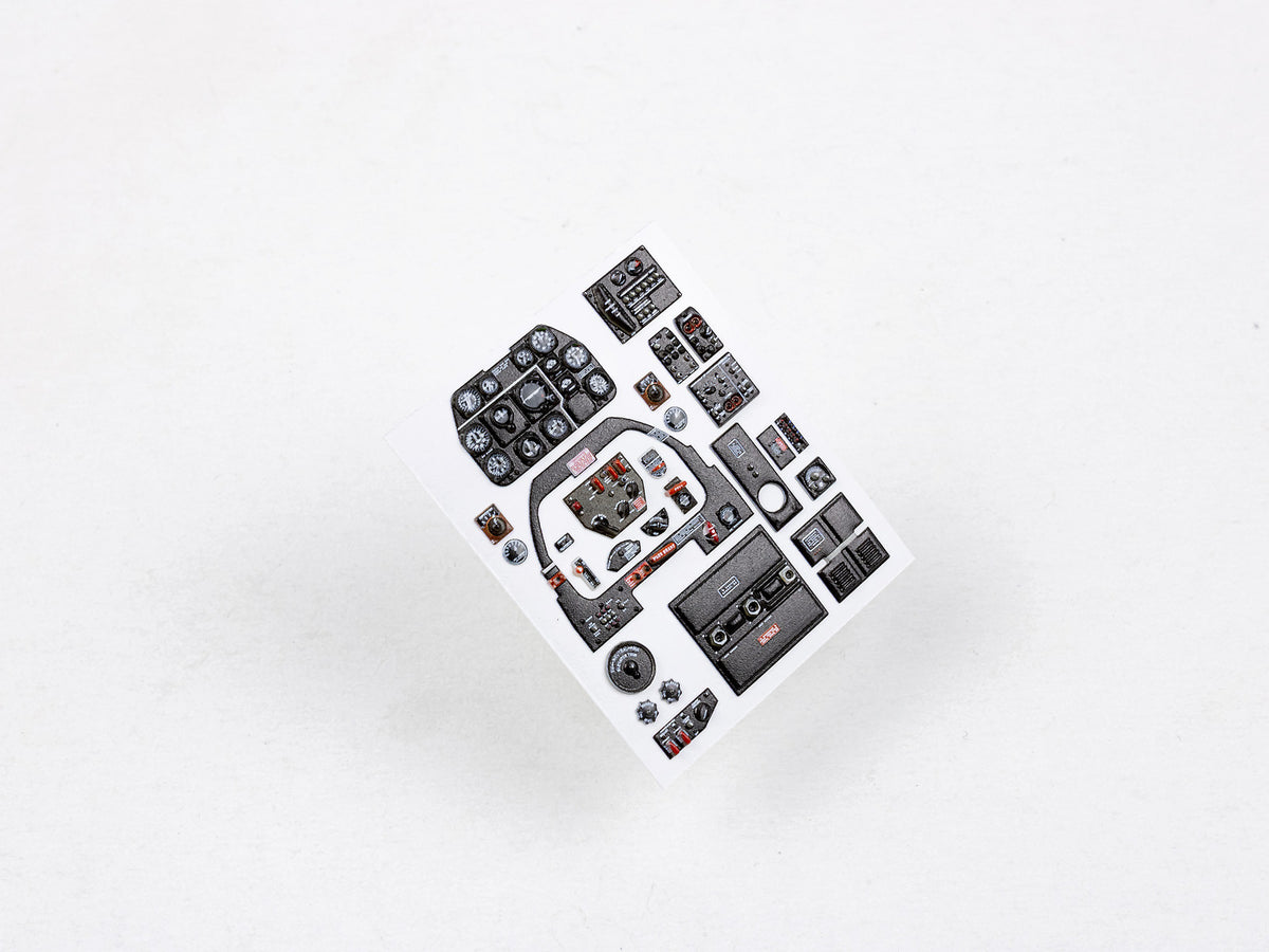 North-American P-51K Mustang 3D colored resin 3D Acrylic Instrument Panel (designed to be used with Zoukei-Mura kits)