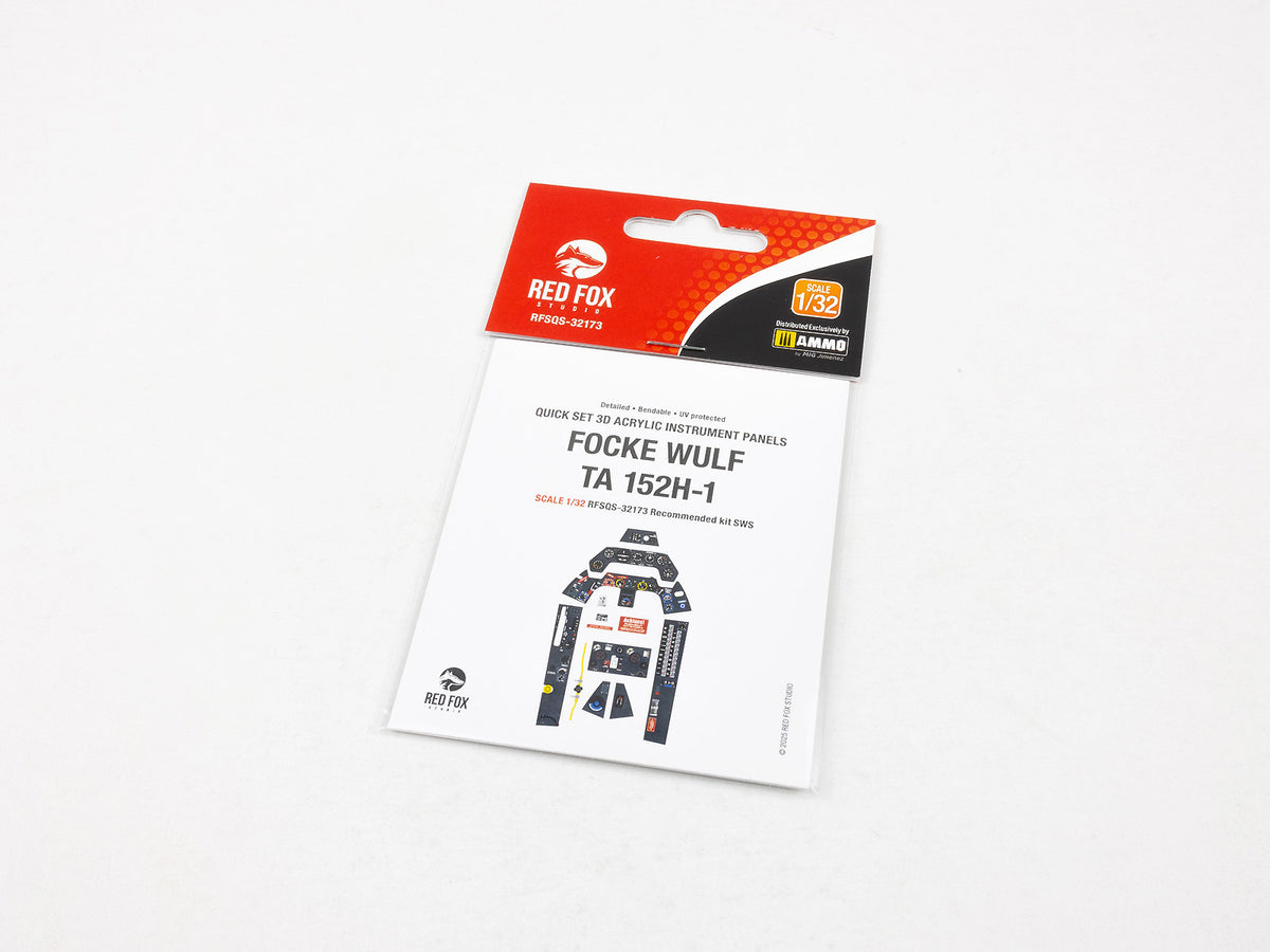 Focke-Wulf Ta-152H-1 3D Acrylic Instrument Panel (designed to be used with Zoukei-Mura kits)