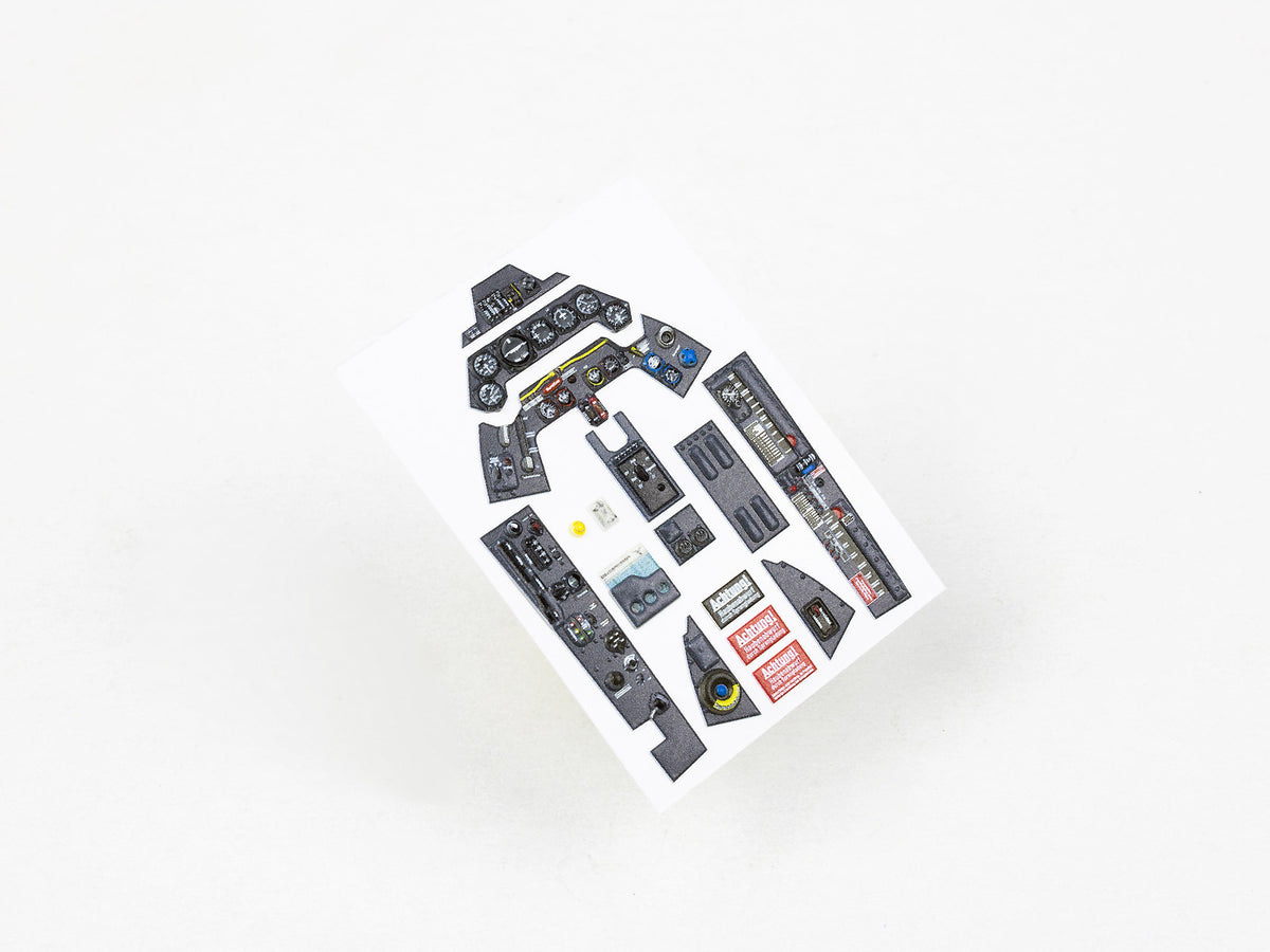 Focke-Wulf Fw-190A-8 Updated 3D colored resin 3D Acrylic Instrument Panel (designed to be used with Hasegawa kits)