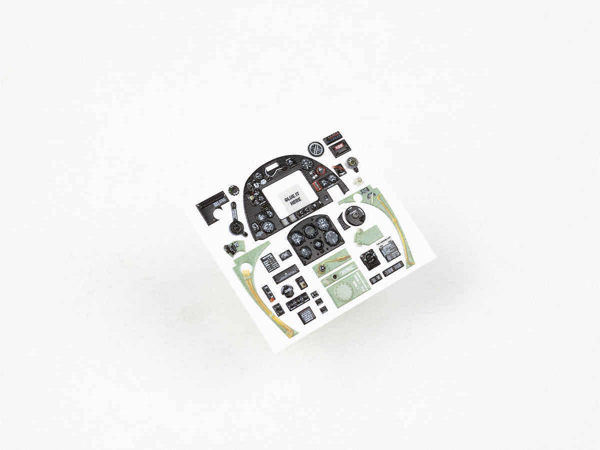 Supermarine Spitfire Mk.XVIe 3D colored resin 3D Acrylic Instrument Panel (designed to be used with Tamiya kits)