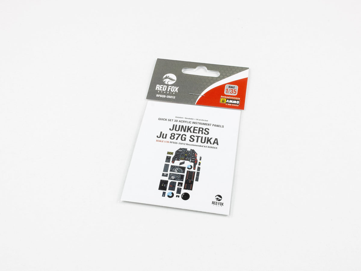 Junkers Ju-87G-1/Ju-87G-2 'Stuka' 3D Acrylic Instrument Panel (designed to be used with Border Model kits)