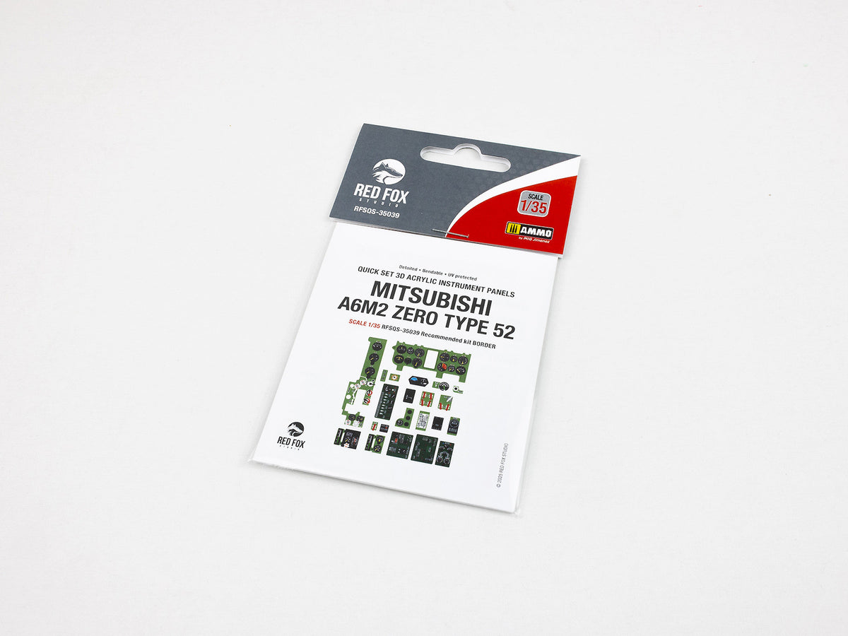 Mitsubishi A6M2 Zero 3D Acrylic Instrument Panel (designed to be used with Border Model kits)