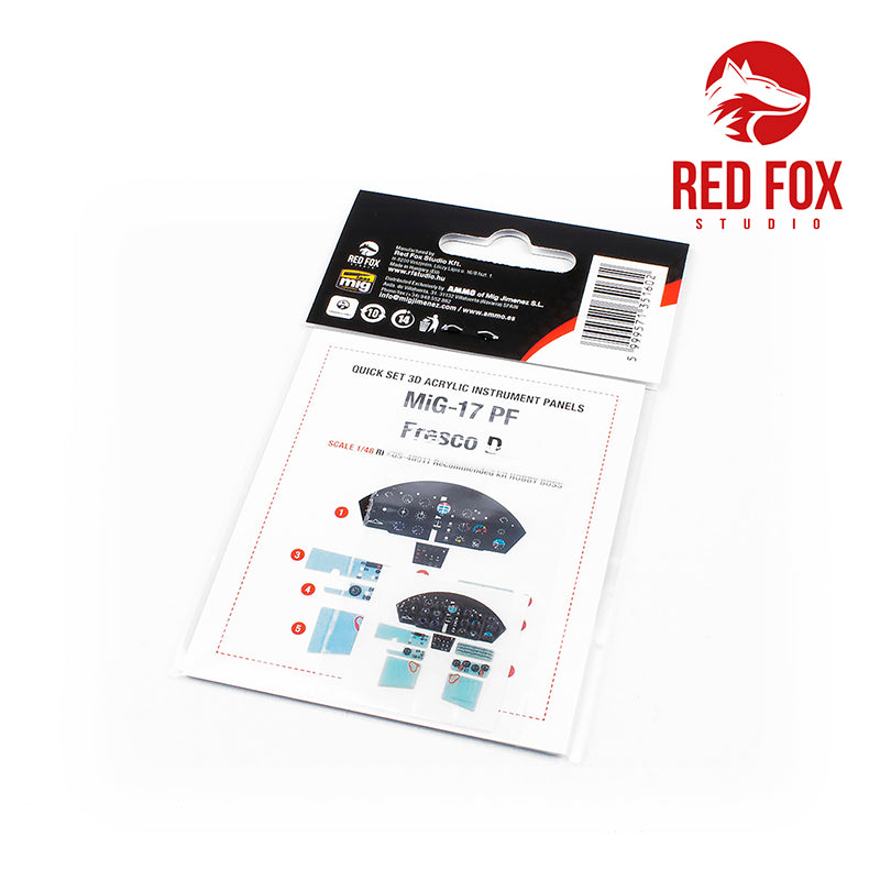 Mikoyan MiG-17 PF Fresco D Quick Set 3D Acrylic Instrument Panel (designed to be used with Hobby Boss kits)