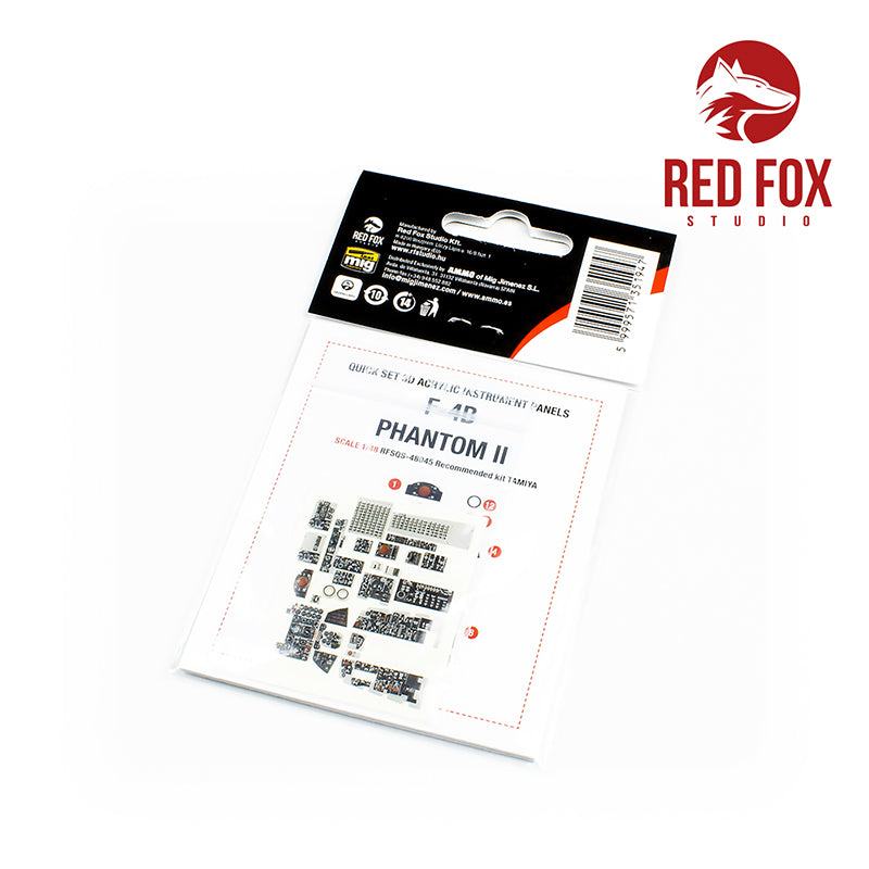 McDonnell F-4B Phantom II Quick Set 3D Acrylic Instrument Panel (designed to be used with Tamiya kits)