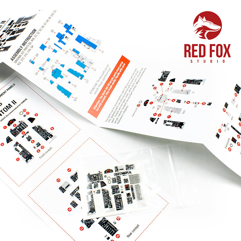 McDonnell F-4B Phantom II Quick Set 3D Acrylic Instrument Panel (designed to be used with Tamiya kits)