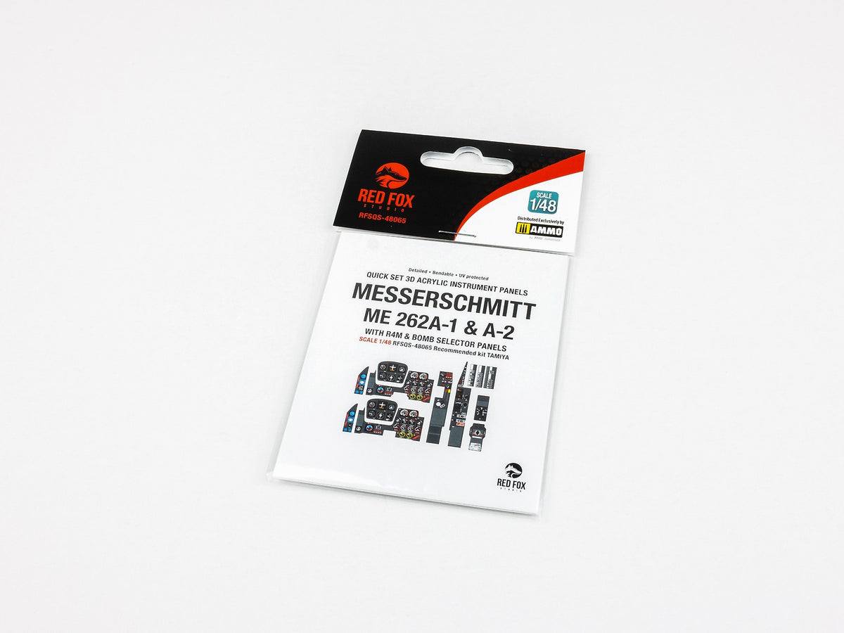 Messerschmitt Me-262A-1/A-2 with R4M & Bomb Selector 3D Acrylic Instrument Panel (designed to be used with Tamiya kits)