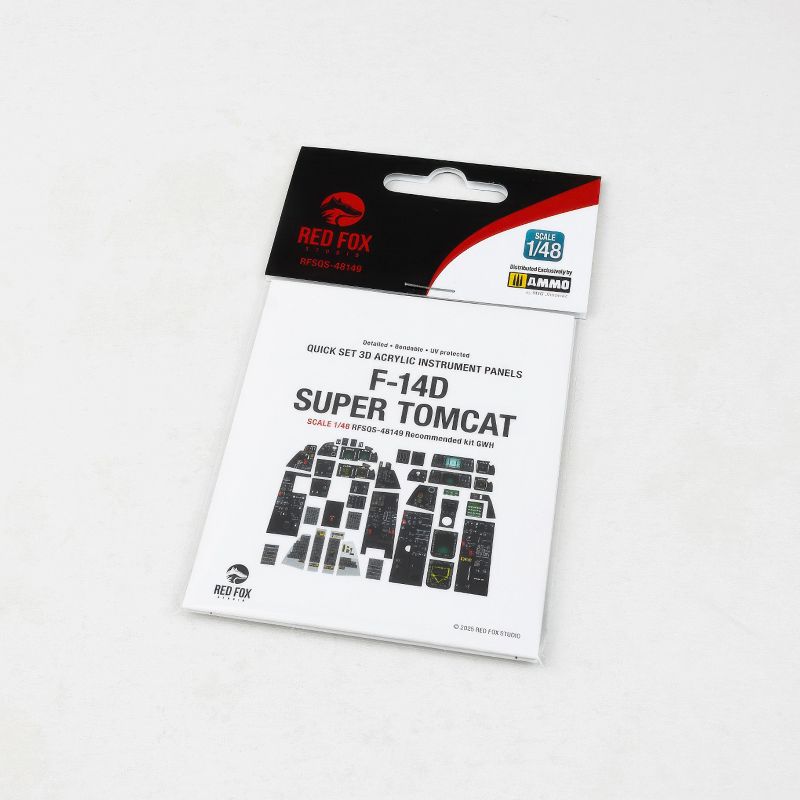 Grumman F-14D Super Tomcat 3D Acrylic Instrument Panel (designed to be used with Great Wall Hobby kits)