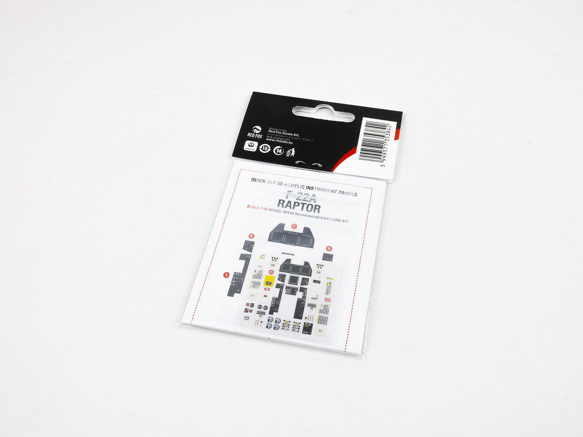 Lockheed-Martin F-22A Raptor 3D Acrylic Instrument Panel (designed to be used with 3D Acrylic Instrument Panel (designed to be used with I Love Kit kits) kits)