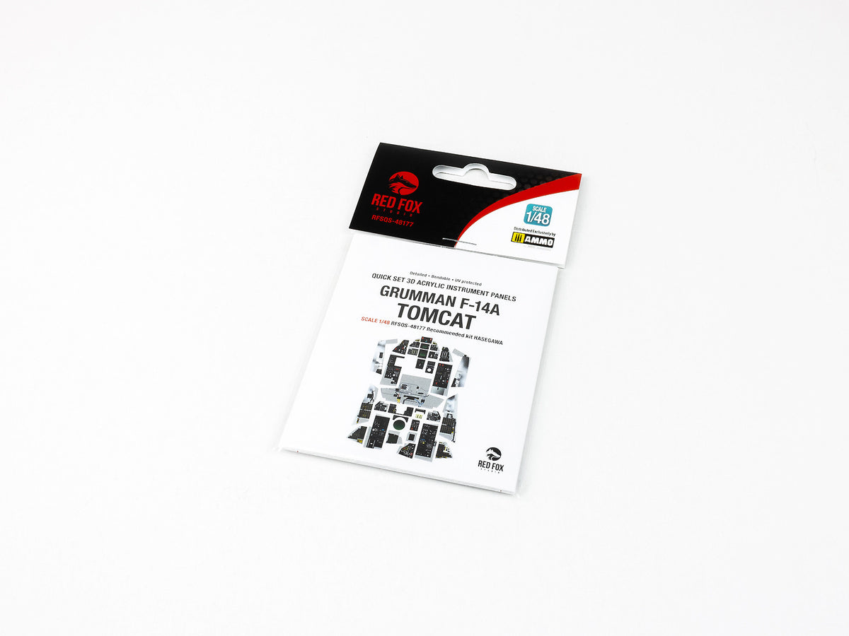 Grumman F-14A Tomcat 3D Acrylic Instrument Panel (designed to be used with Hasegawa kits)