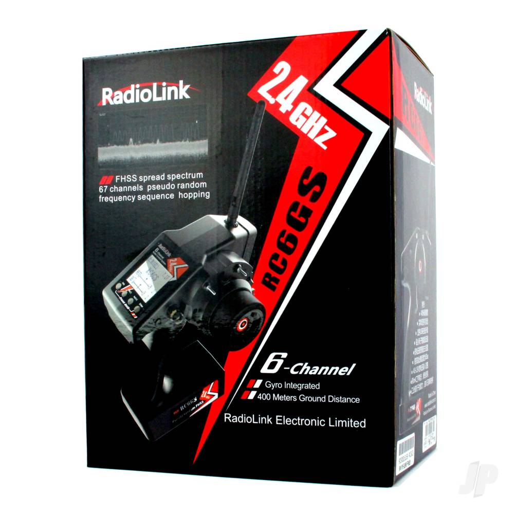 RadioLink RC6GS-V2 2.4GHz 6-Channel Tx with 1x R6FG (Gyro Rx) and 1x R7FG - RLKT061000 11