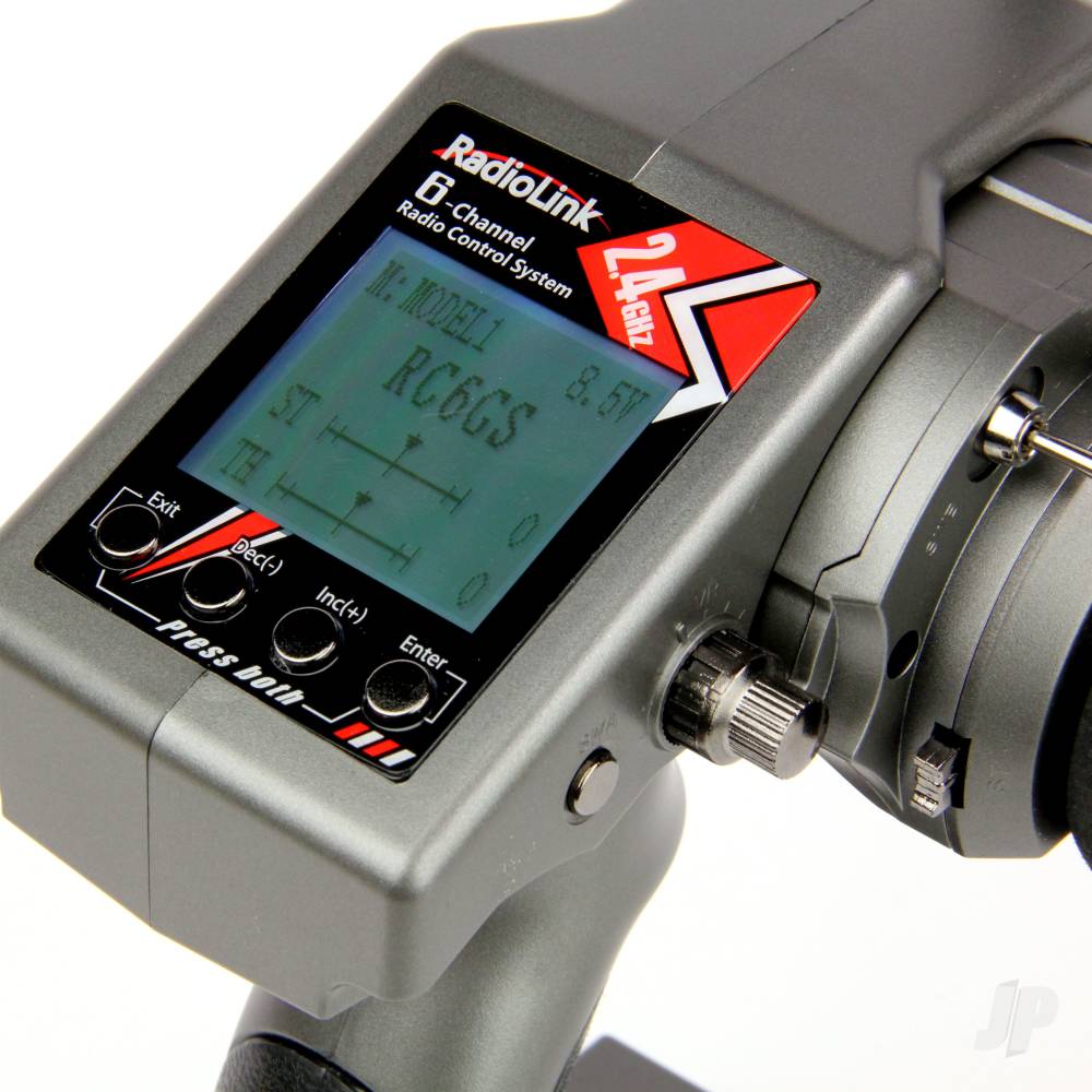 RadioLink RC6GS-V2 2.4GHz 6-Channel Tx with 1x R6FG (Gyro Rx) and 1x R7FG - RLKT061000 3