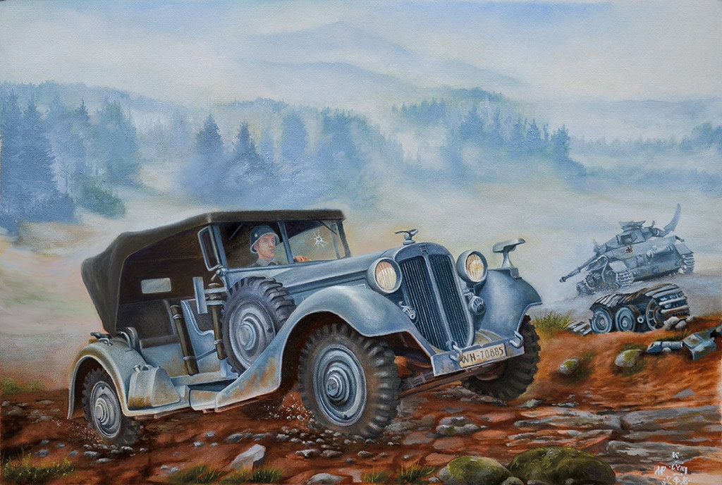 Roden Description:German Army Horch V8 Type 830R Command Car NEW TOOLING ROD825