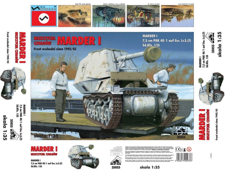 Marder I - East front winter 1942/43 7.5cm Pak-40/1 auf Gw. Lr.S. (f) Sd.Kfz.135 German Tank Destroyer