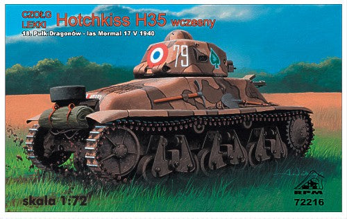 French Hotchkiss H-35 early version, France 1940, with 37mm SA18 gun