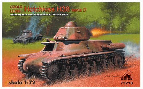 French Hotchkiss H-38 Series D, Poland 1939, with 37mm SA18 gun