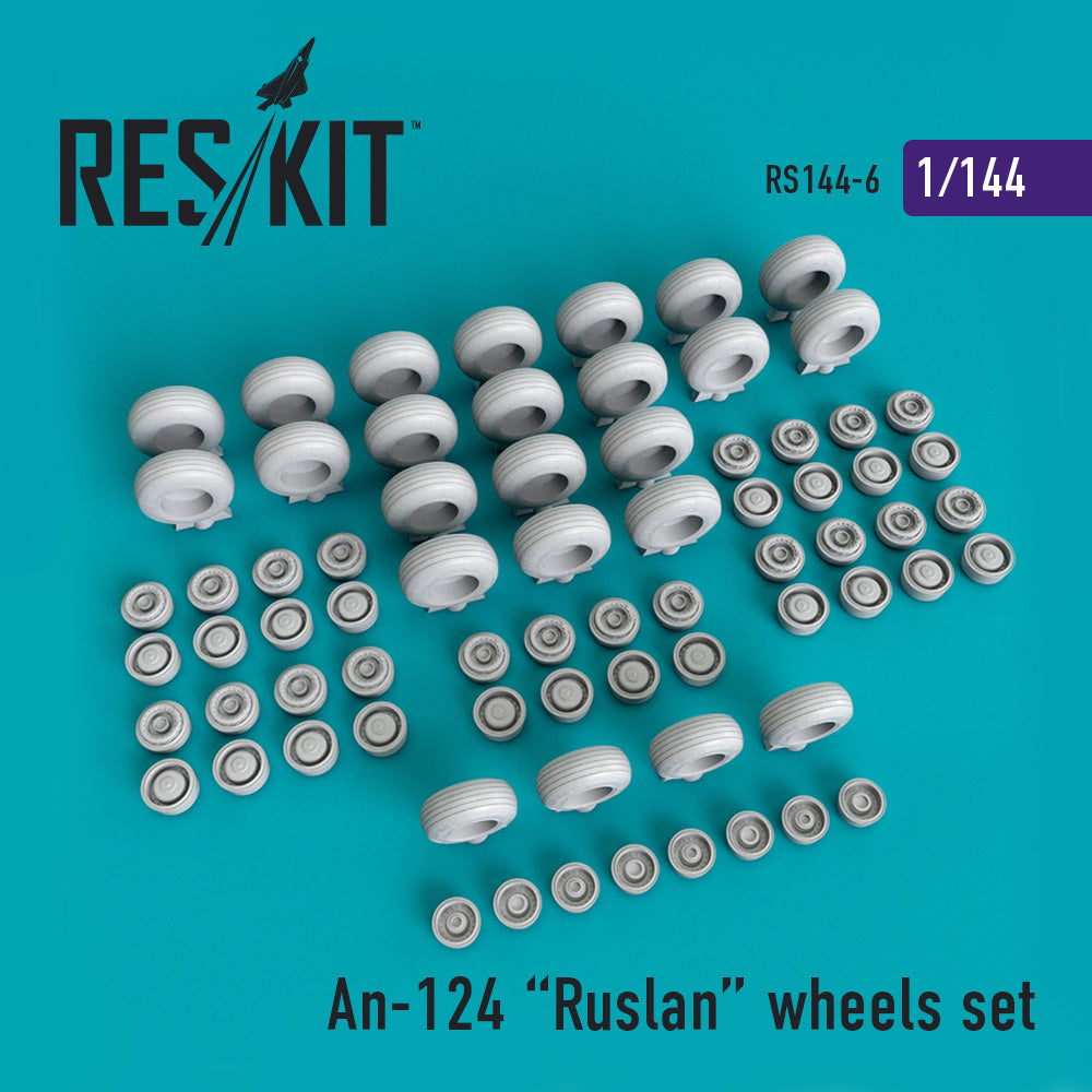 Antonov An-124 Ruslan wheels set (designed to be used with Revell kits) (ResKit sold out February 2026)