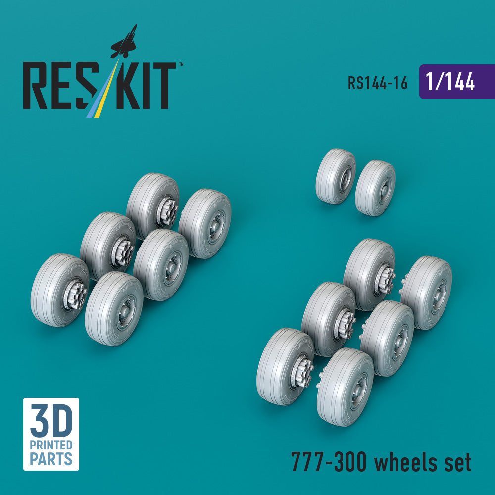 Boeing 777-300 wheels set 3D-Printed