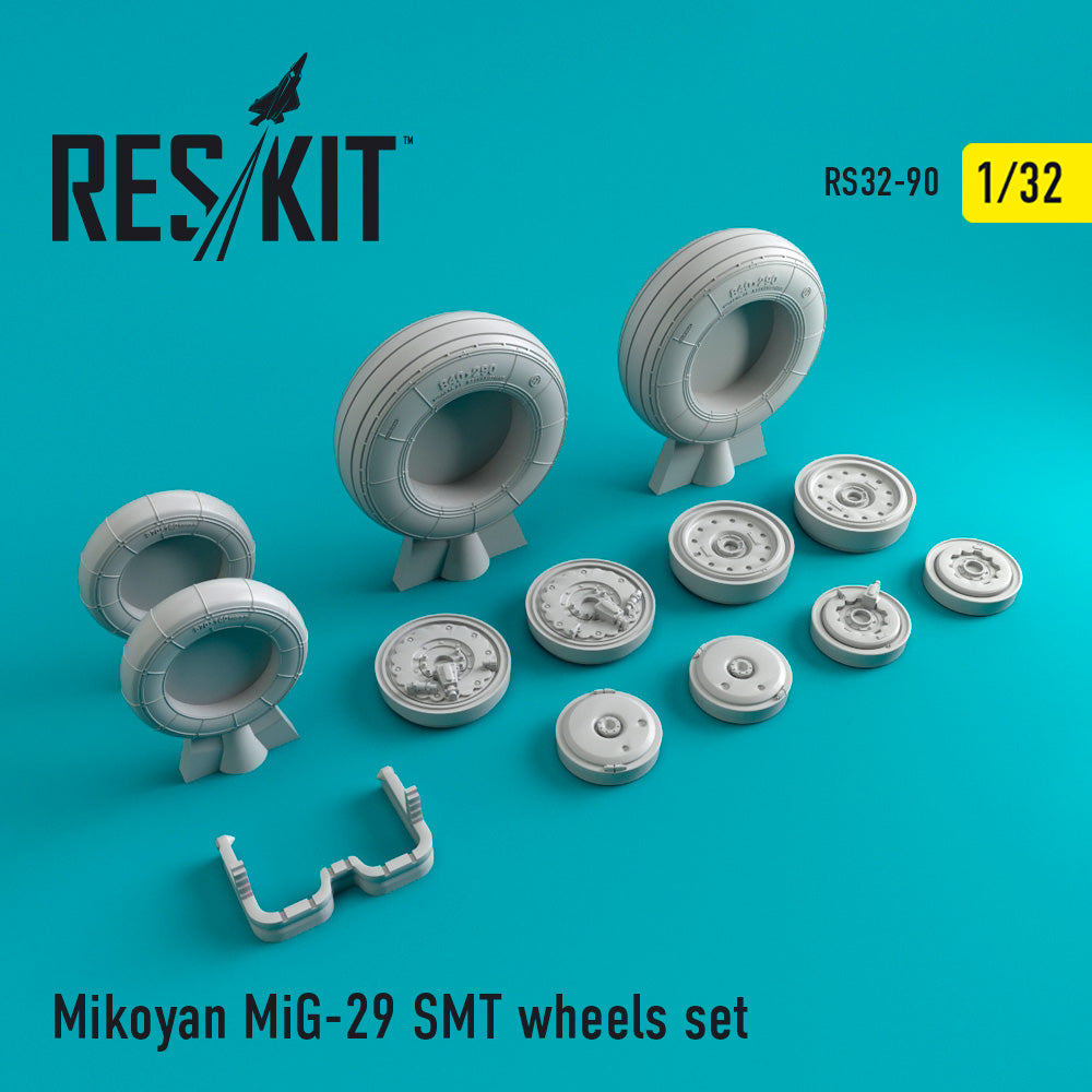 Mikoyan MiG-29SMT wheels set (designed to be used with Trumpeter kits)(ResKit sold out February 2026)