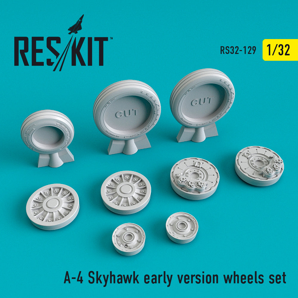 Douglas A-4E Skyhawk early version wheels set (designed to be used with Hasegawa and Trumpeter kits) (ResKit sold out May 2026)