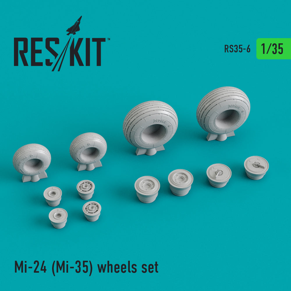 Mil Mi-24 (Mi-35) wheels set (1/35) (designed to used with Trumpeter kits)