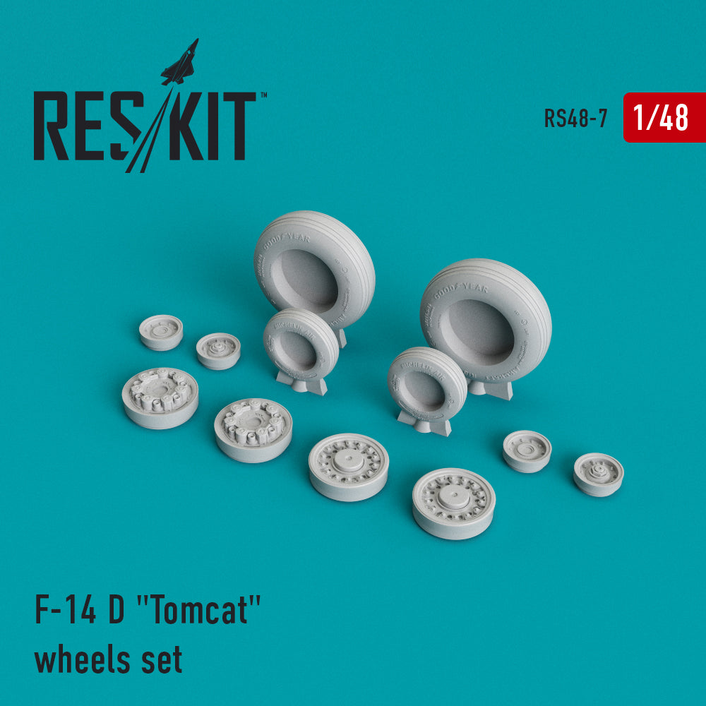 Grumman F-14D Tomcat wheels set (designed to used with Hasegawa, Hobby Boss and Revell kits) (ResKit sold out May 2026)