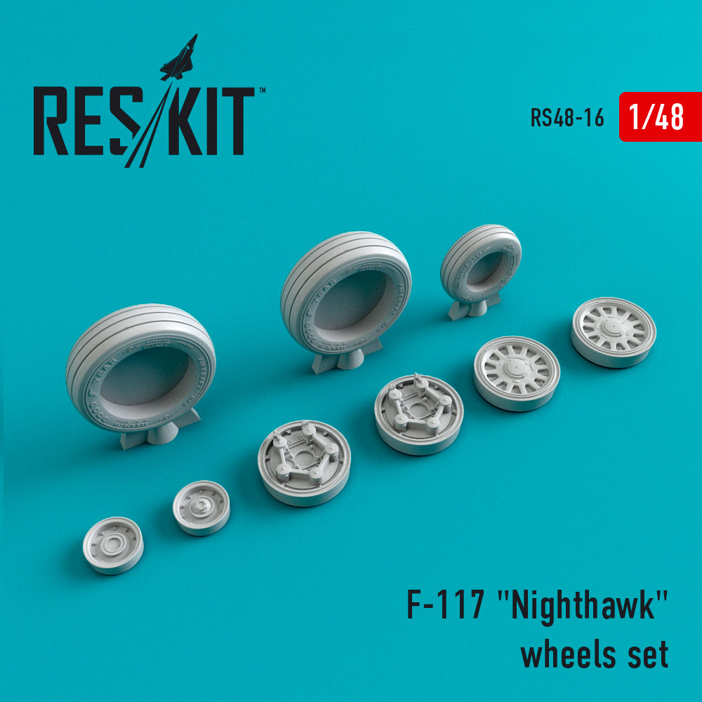 Lockheed F-117 Nighthawk wheels set (designed to used with Academy, Italeri, Revell and Tamiya kits) (ResKit sold out May 2026)