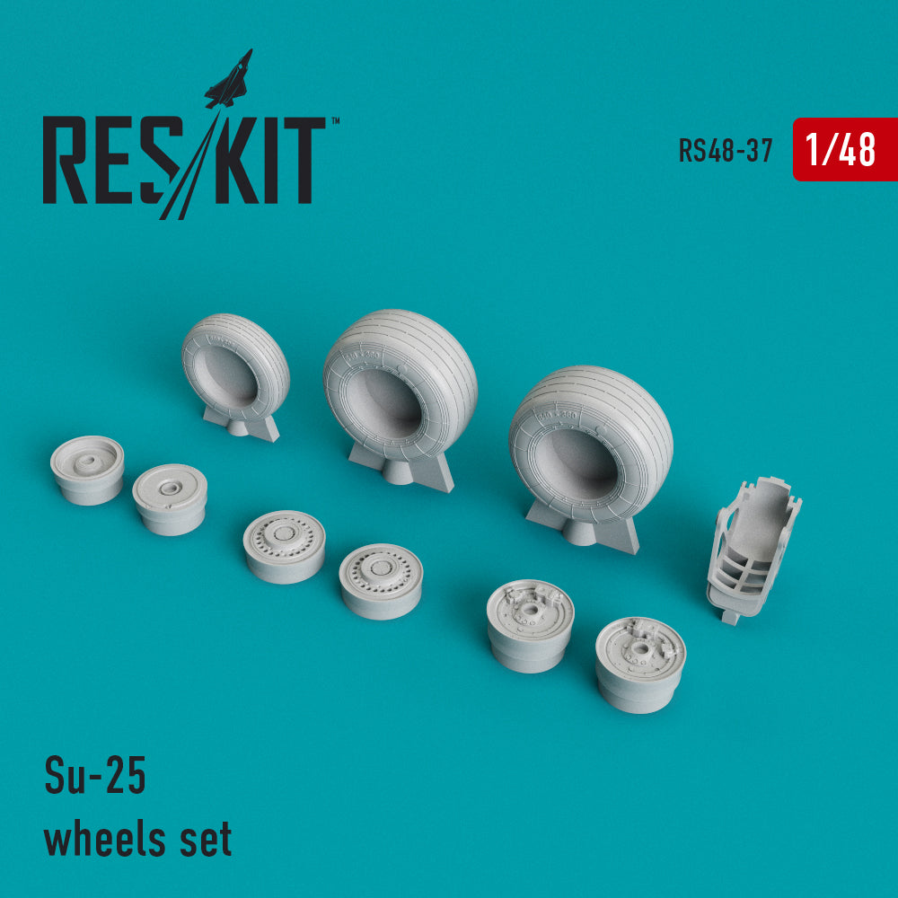 Sukhoi Su-25 wheels set (1/48) (ResKit sold out May 2026) (designed to used with Smer, KP kits) (ResKit sold out May 2026)