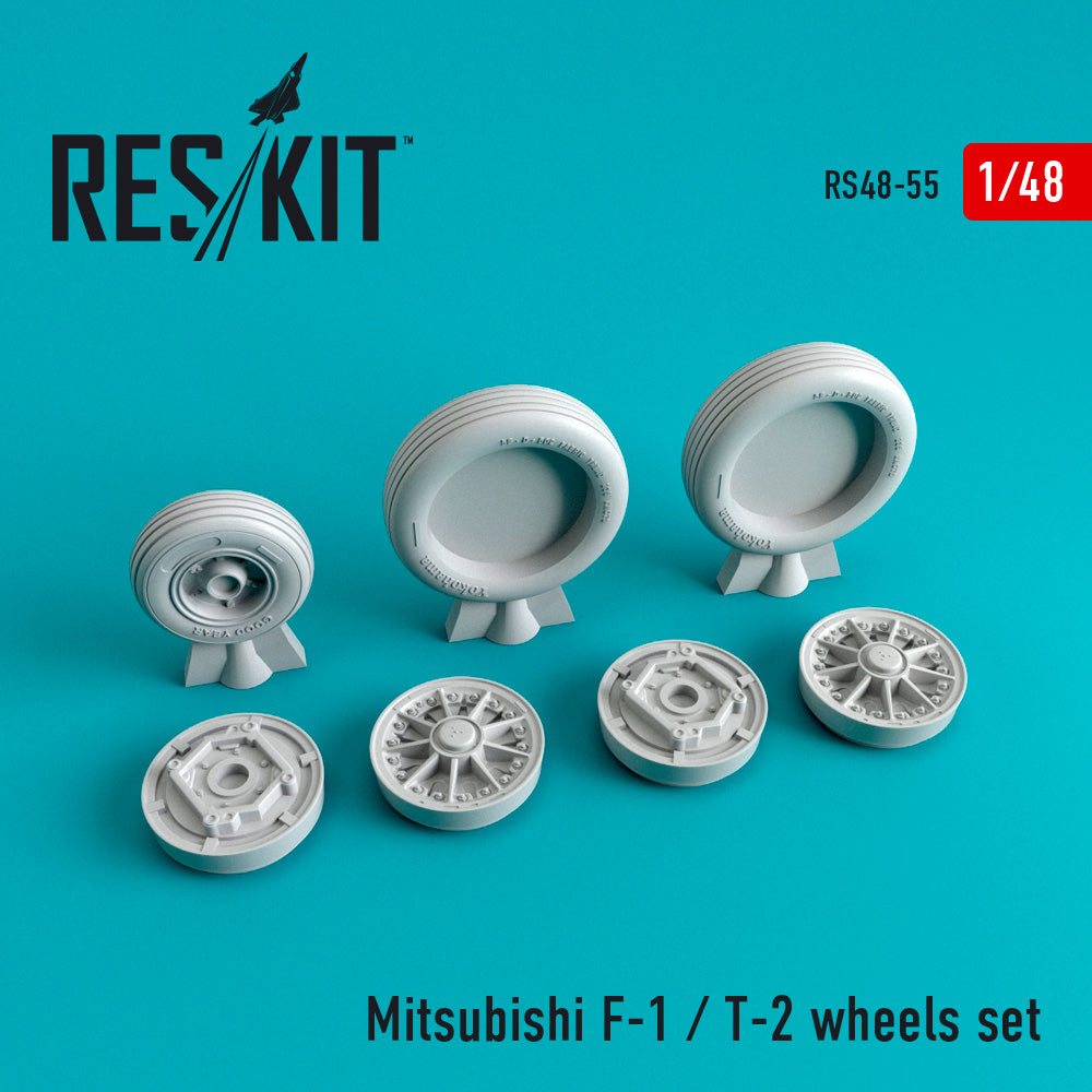 Mitsubishi F-1 T-2 wheels set (designed to be used with Fujimi and Hasegawa kits) (ResKit sold out May 2026)