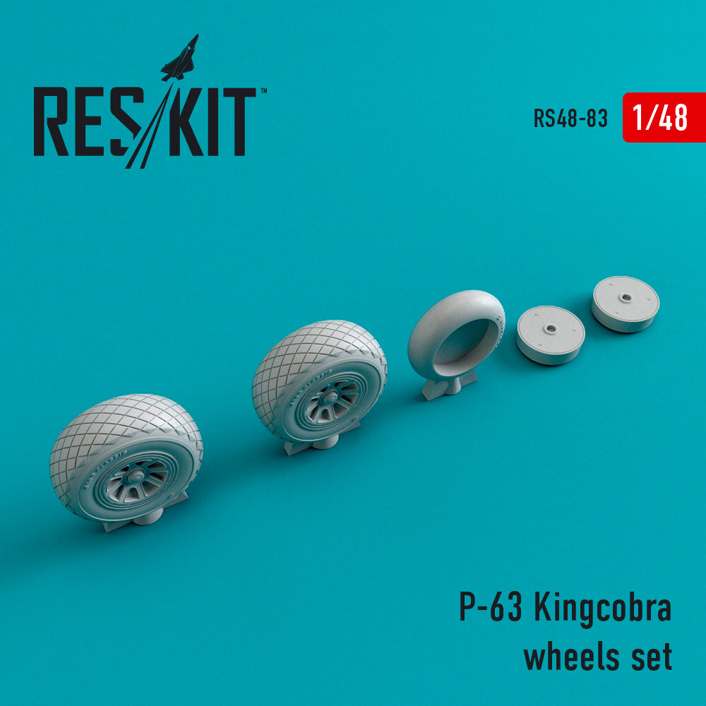 Bell P-63 Kingcobra wheels set (designed to be used with Fonderie Miniatures, Hi-Tech and MPM kits) (ResKit sold out May 2026)