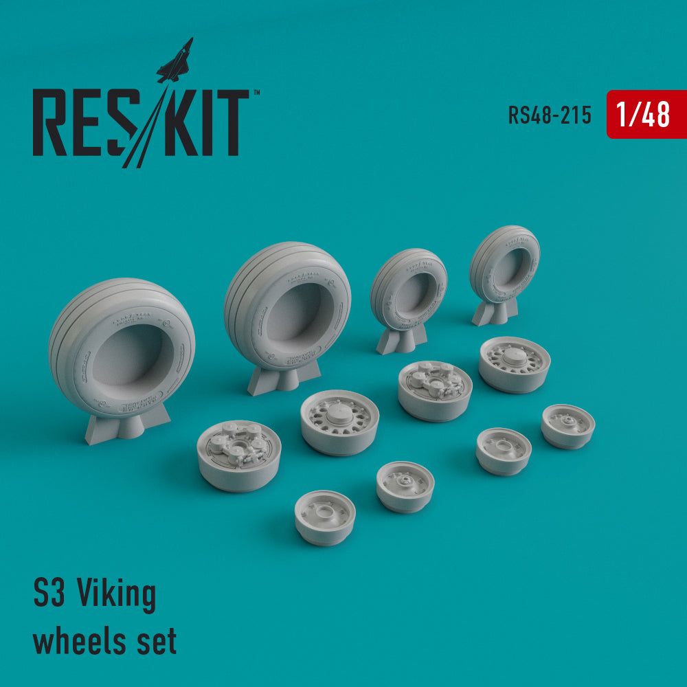 Lockheed S-3B Viking wheels (designed to be used with ESCI and Italeri kits) (ResKit sold out May 2026)