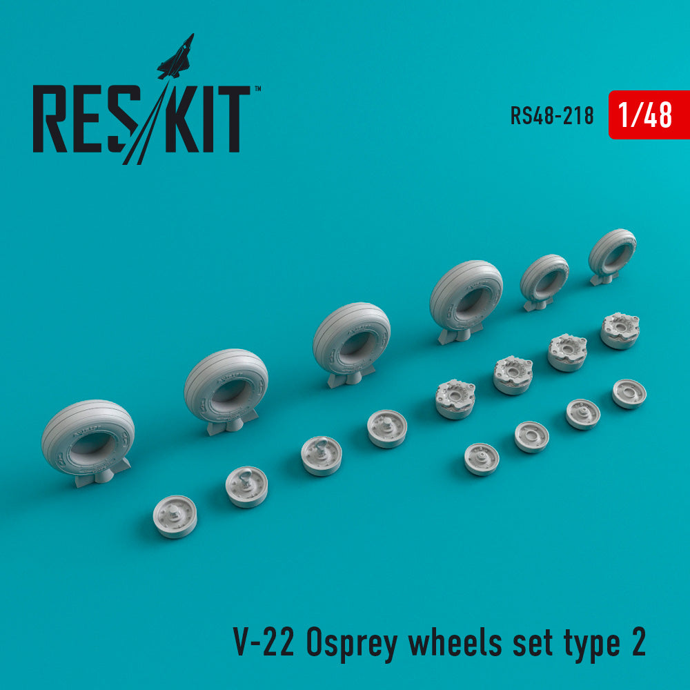 Bell-Boeing V-22 Osprey Type 2 wheels set (designed to be used with Hobby Boss, Italeri and Testors kits) (ResKit sold out February 2026)
