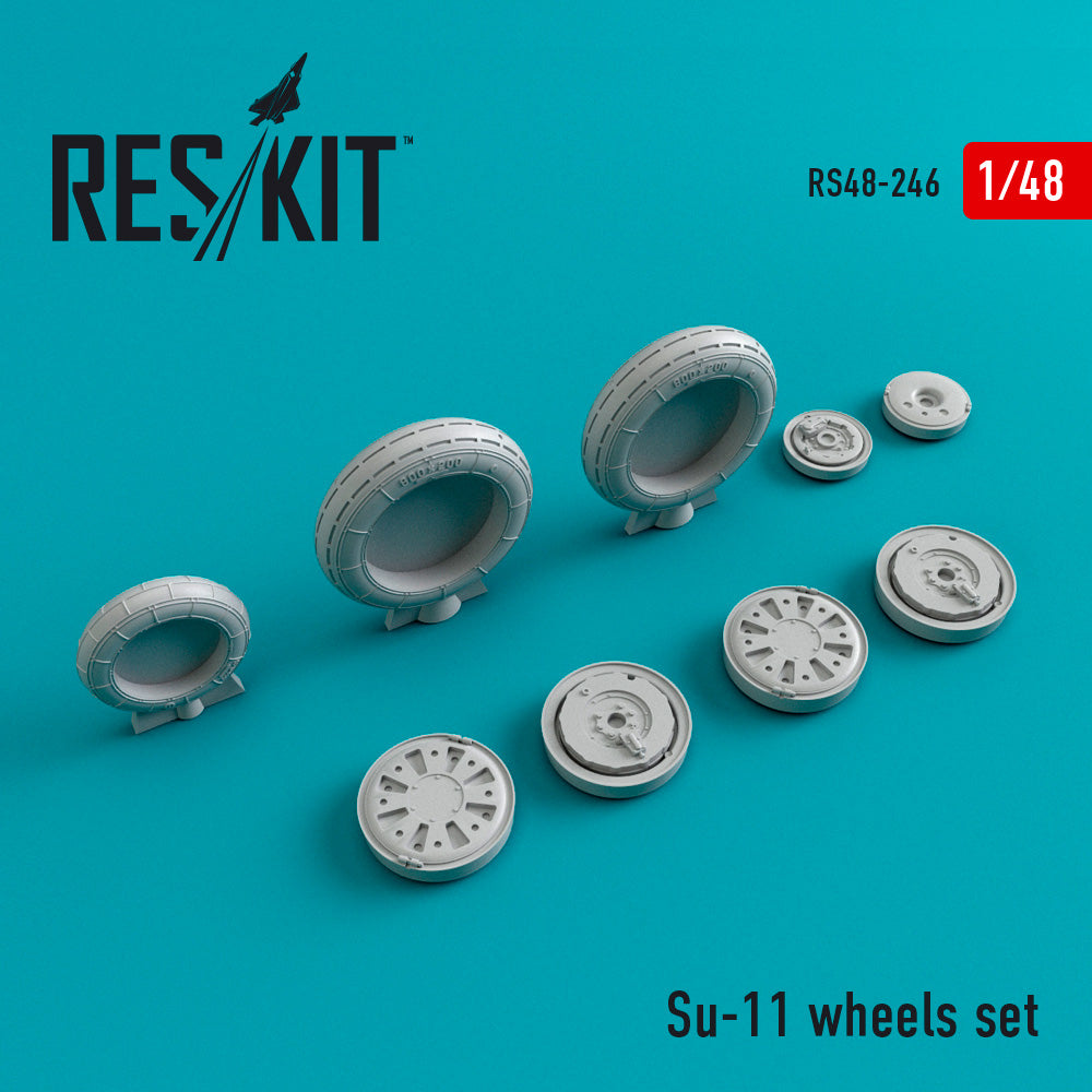 Sukhoi Su-11 wheels set (designed to be used with Trumpeter kits) (ResKit sold out February 2026)