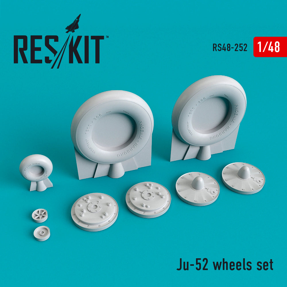 Junkers Ju-52/3m wheels set (designed to be used with Monogram and Revell kits) (ResKit sold out May 2026)