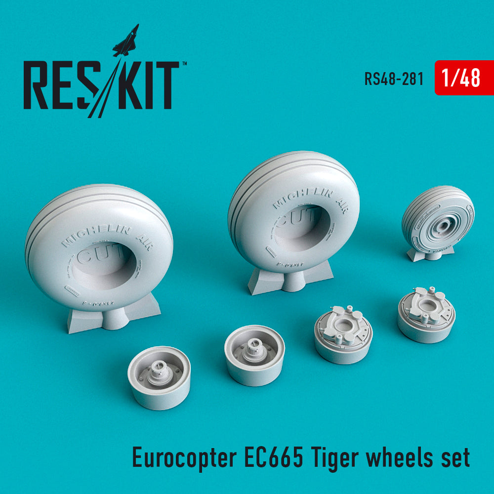 Eurocopter EC665 Tiger wheels set (designed to be used with (designed to be used with(designed to be used with Revell kits)(discontinued by Reskit June 2025)