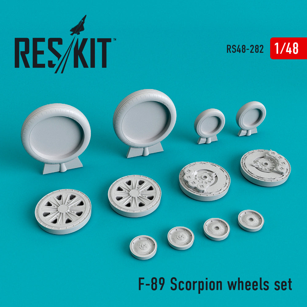 Northrop F-89C Scorpion wheels set (designed to be used with Revell kits) (ResKit sold out May 2026)