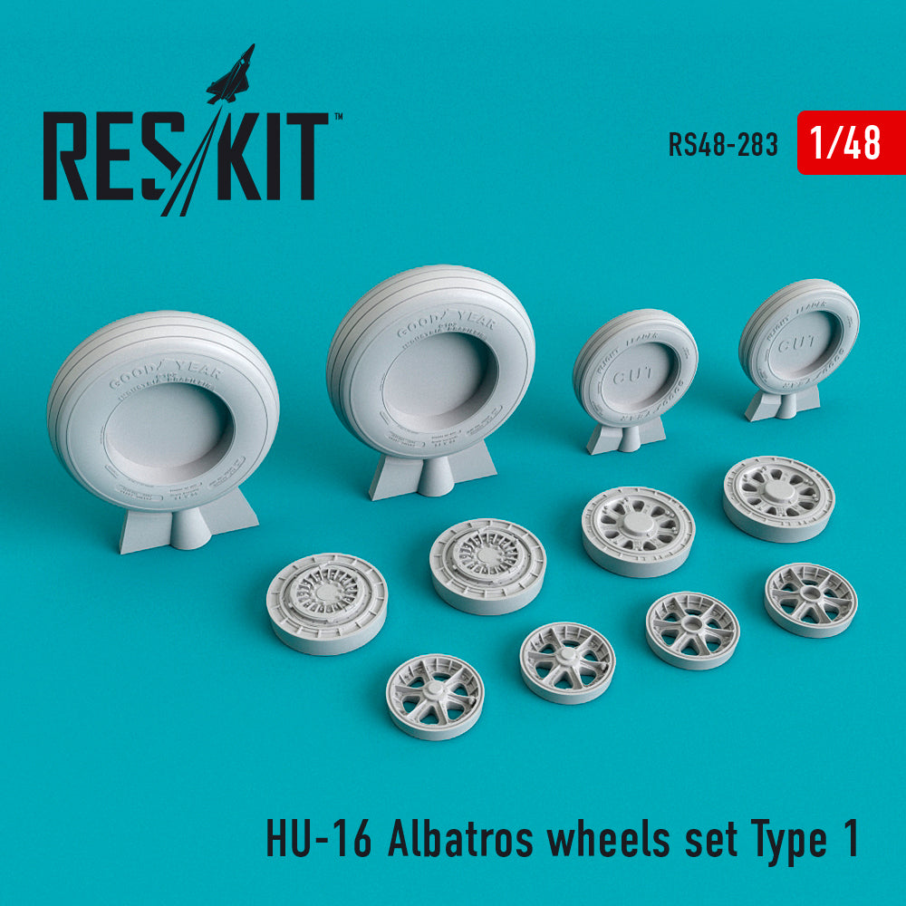 Grumman HU-16A Albatross wheels set Type 1 (designed be used with (designed be used with Trumpeter kits)