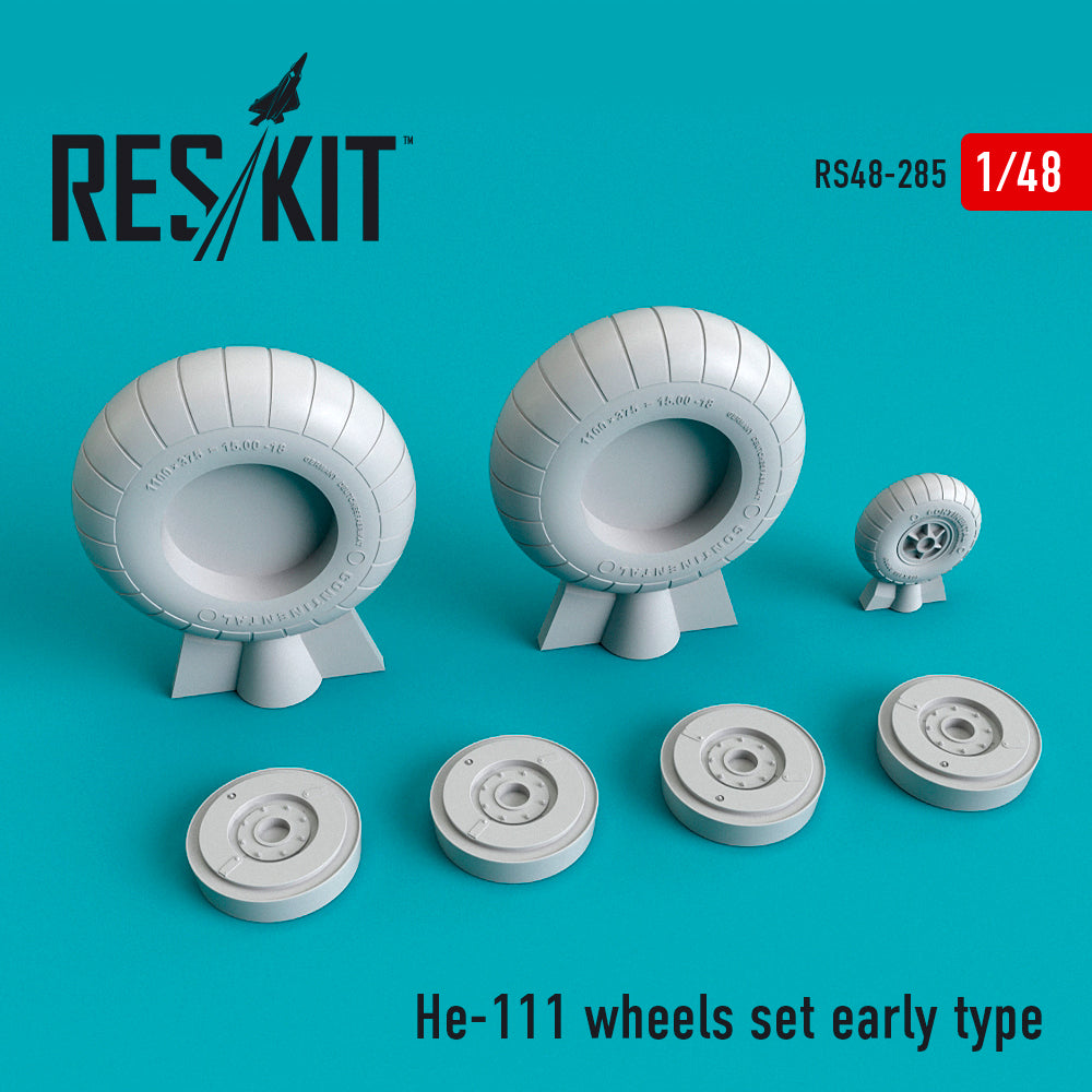 Heinkel He-111 wheels set early type (designed to be used with ICM UA UK, Monogram and Revell kits) (ResKit sold out February 2026)
