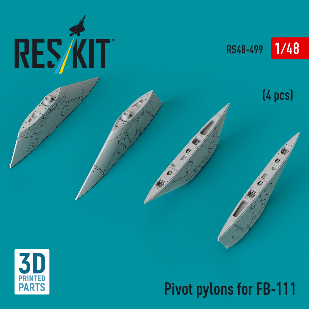 Pivot pylons for General-Dynamics FB-111 (designed to be used with Academy and Hobby Boss kits) (4 pcs) (3D-Printed)