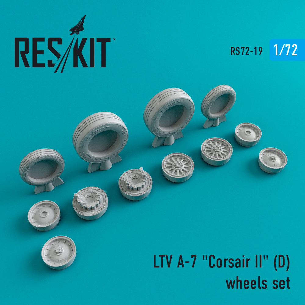 LTV A-7D Corsair II wheels set (designed to used with Fujimi and Hobby Boss kits) (ResKit sold out May 2026)