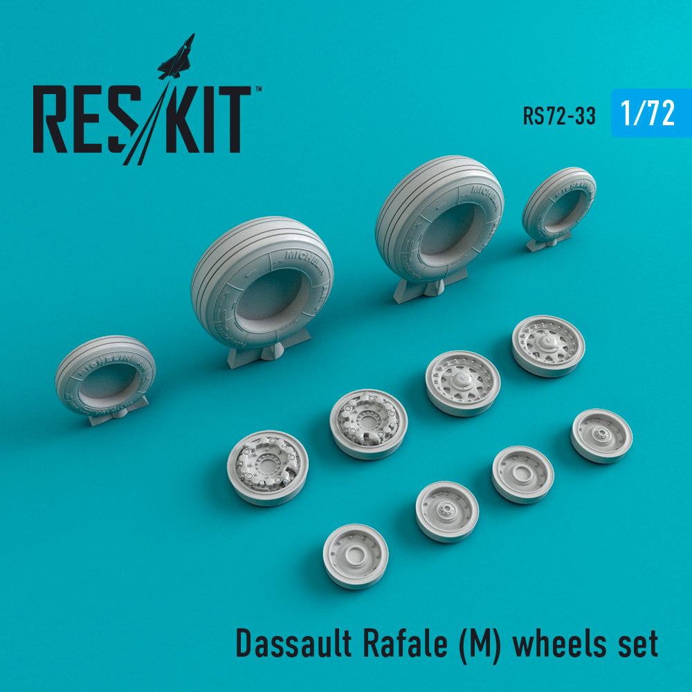Dassault Rafale M wheels set (designed to used with Hobby Boss, Italeri and Revell kits) (ResKit sold out May 2026)