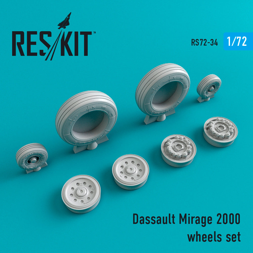 Dassault_Mirage 2000 wheels set (designed to used with Heller, Italeri, Revell and Tamiya kits) (ResKit sold out May 2026)