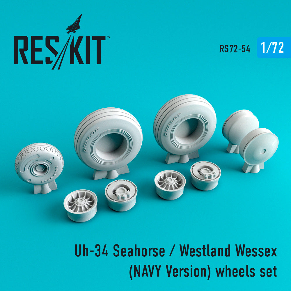 Sikorsky UH-34D/UH-34J Seahorse / Westland Wessex (NAVY Version) (ResKit sold out May 2026) wheels set (designed to be used with Italeri and Revell kits) (ResKit sold out May 2026)