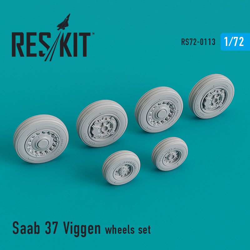 Saab JS-37 'Viggen' wheels set (designed to be used with Airfix, Hasegawa, Heller and Matchbox kits) (ResKit sold out May 2026) not sure about the new Tarangus kit
