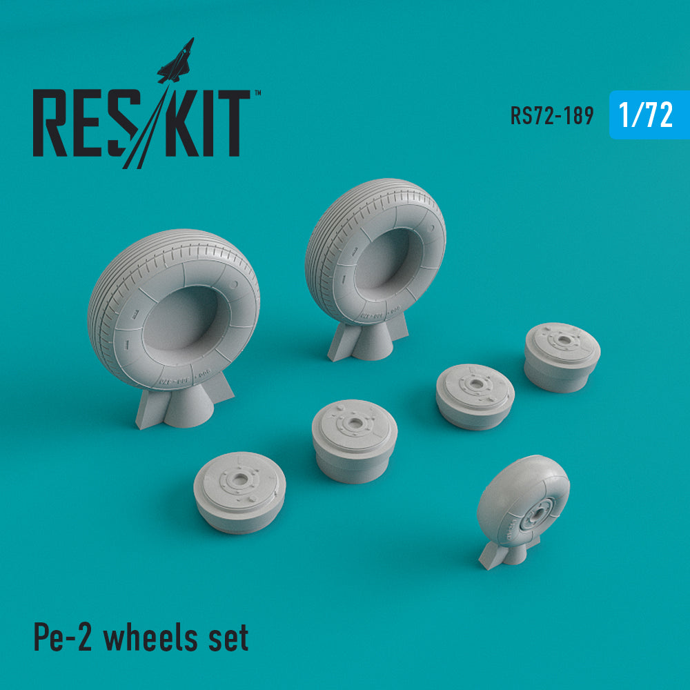 Petlyakov Pe-2 wheels set (designed to be used with Zvezda kits) (ResKit sold out May 2026)
