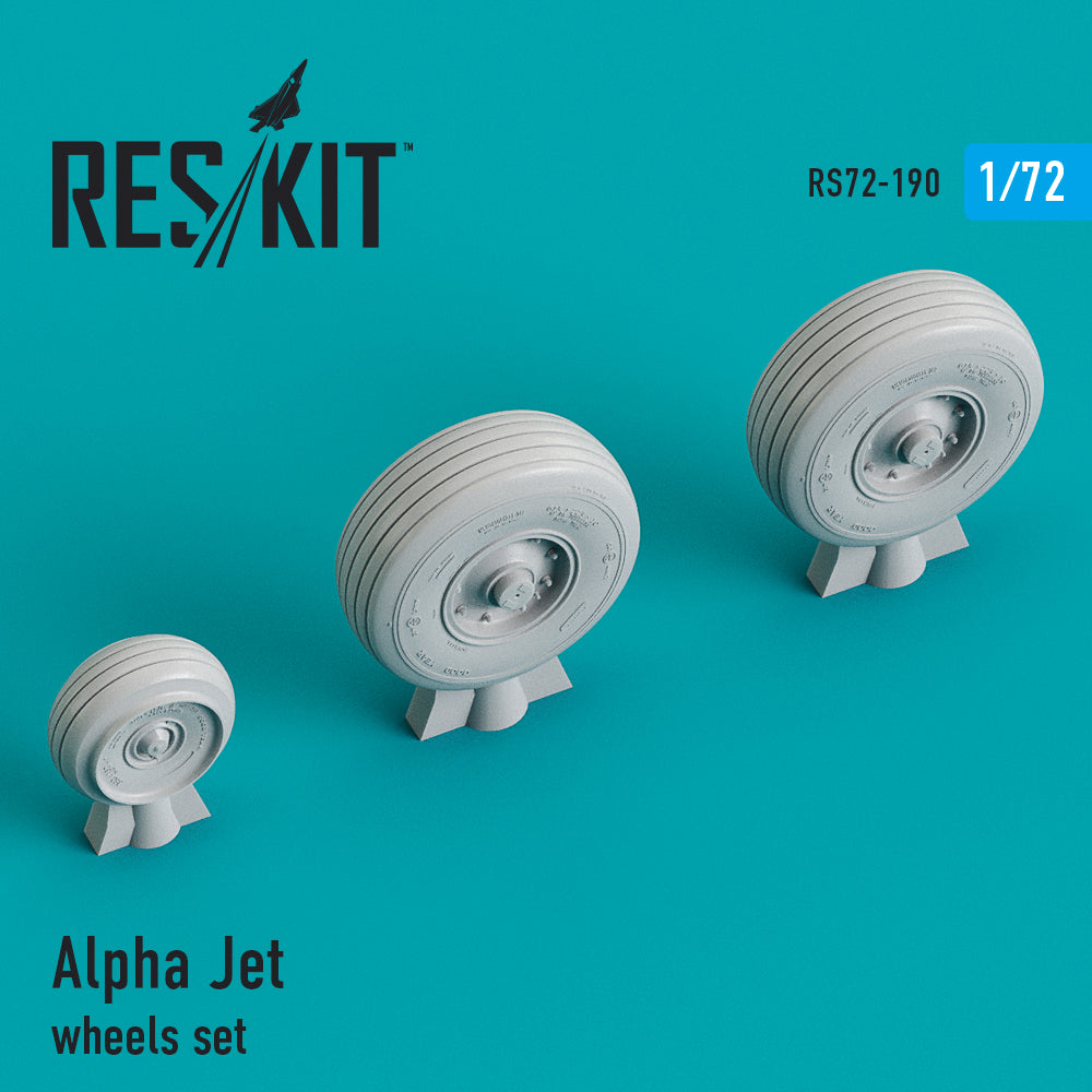 Dornier Alpha Jet wheels set (designed to be used with Airfix, Fujimi, Hasegawa, Heller and Revell kits) (ResKit sold out May 2026)