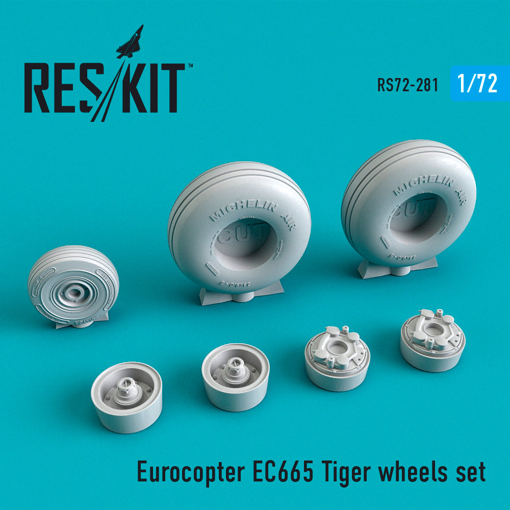 Eurocopter EC665 Tiger UHT wheels set (designed to be used with Hobby Boss kits)(discontinued by Reskit June 2025)