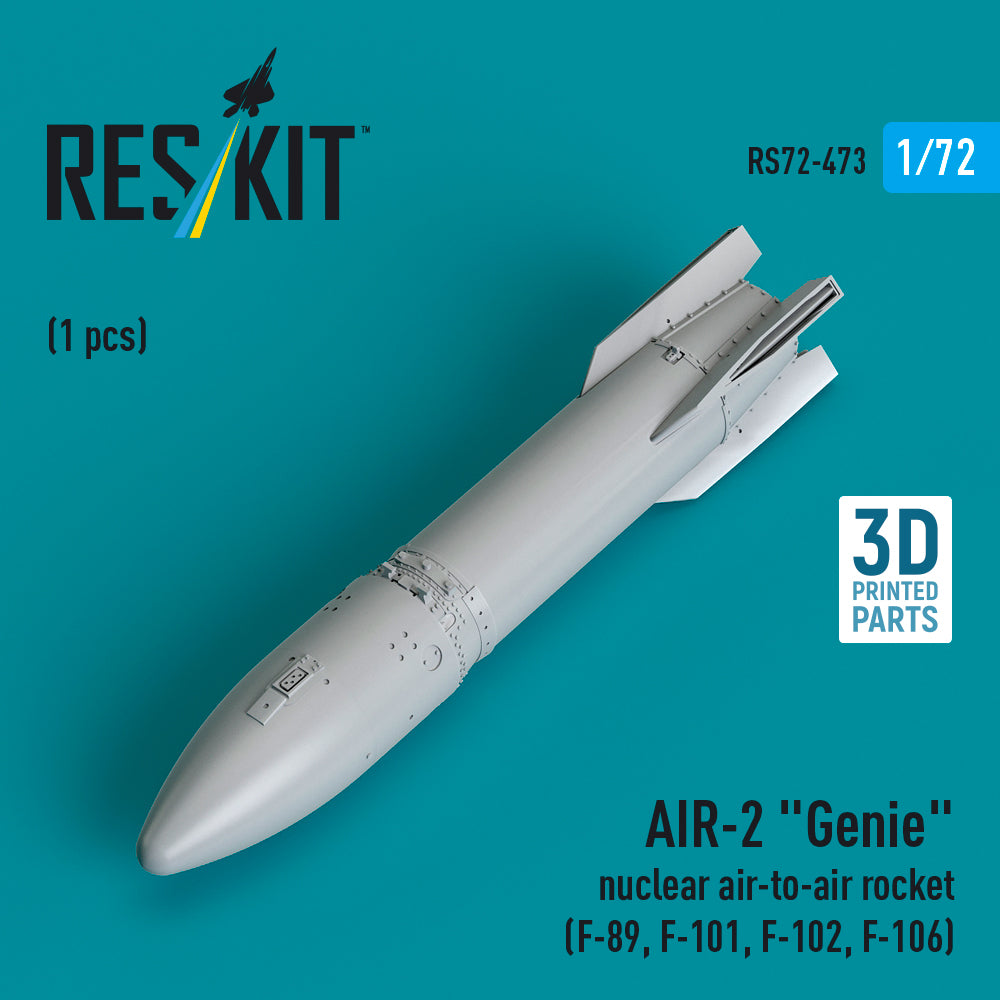 AIR-2 Genie nuclear air-to-air rocket (1 pcs) (F-89, F-101, Convair F-102, Convair F-106 ) (3D-Printed)