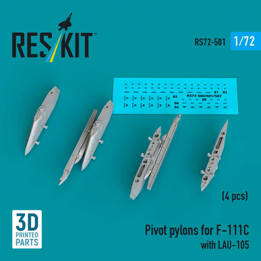 Pivot pylons for General-Dynamics F-111C with LAU-105 (4 pcs)
