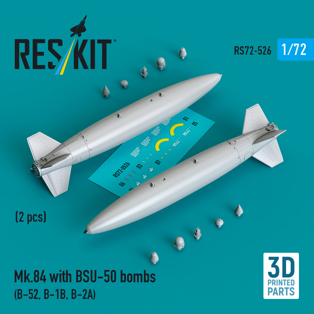 Mk.84 with BSU-50 bombs (2 pcs) (Boeing B-52, Rockwell B-1B, B-2A) (3D-Printed)